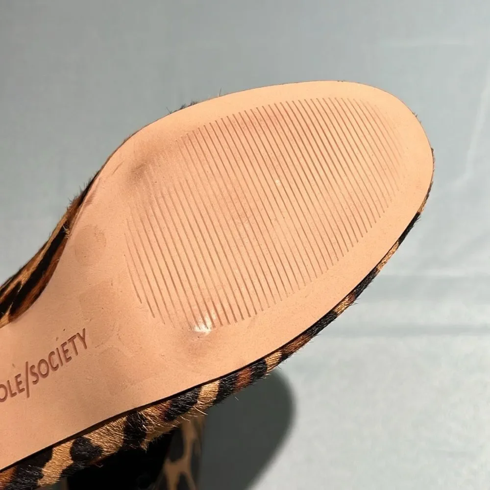 NEW Sole Society So-Marian Leopard Chunky Heels‎ 6.5 B38